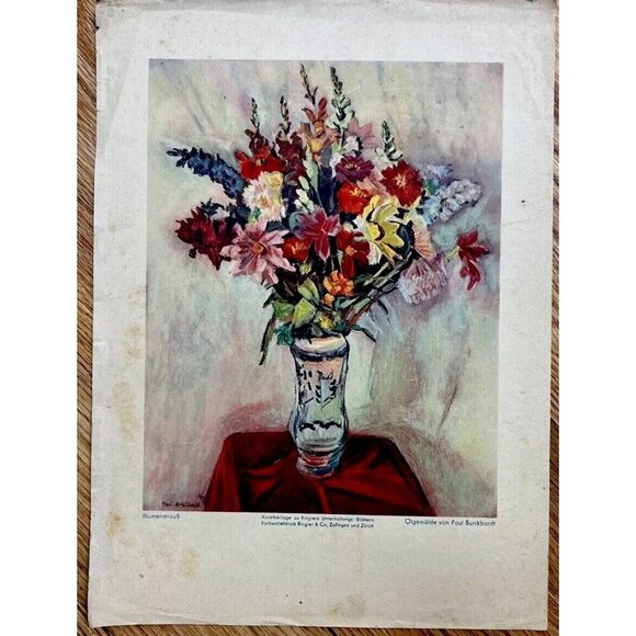 Antique Vintage Watercolor PrintBy paul burckhardt 8x11”...